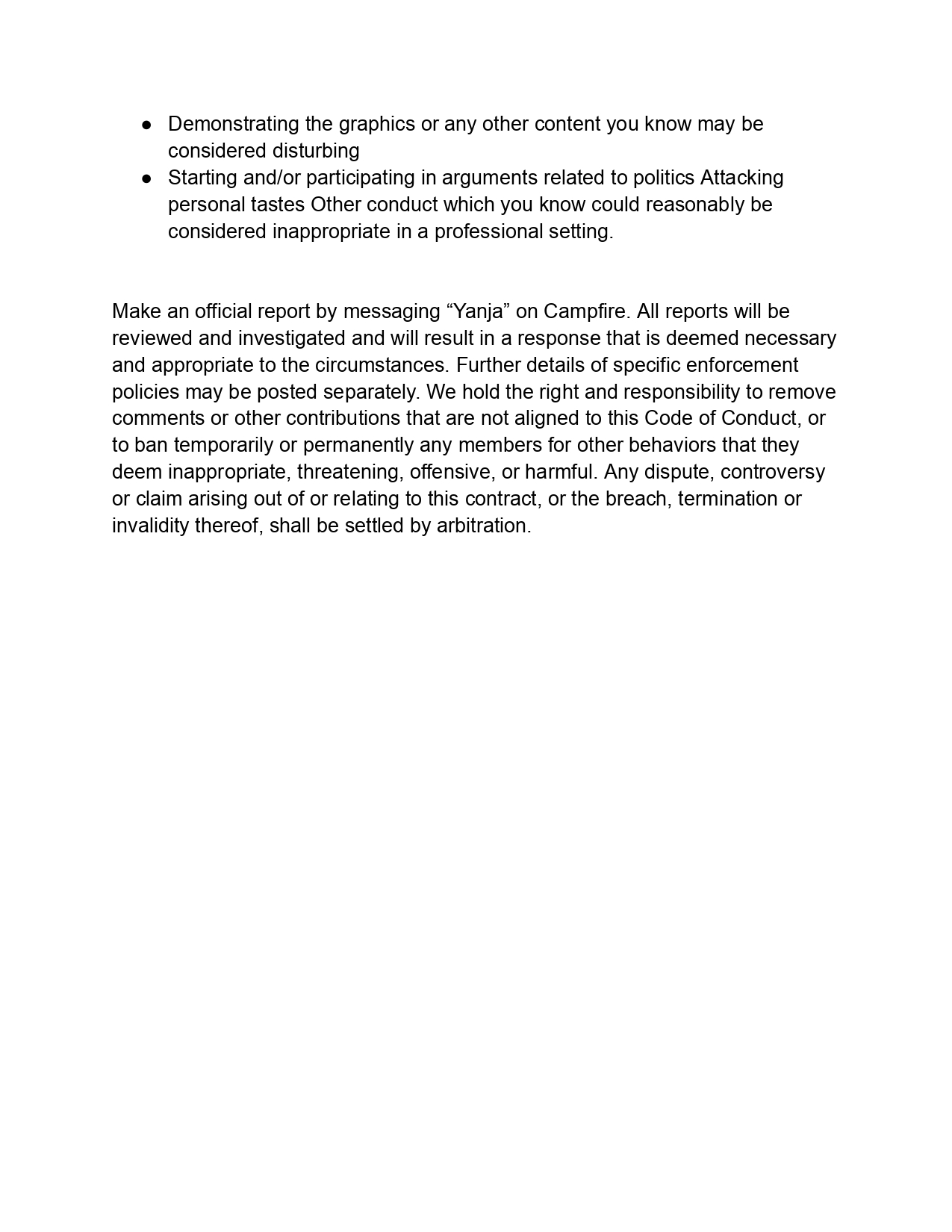 PoGo TXK Code of Conduct page 2